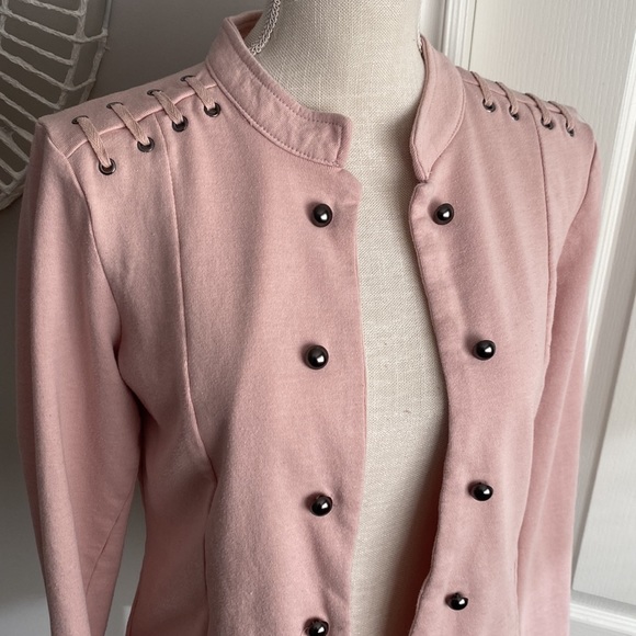 Maurices - Blush Pink Military-Inspired Cardigan - Picture 5 of 8